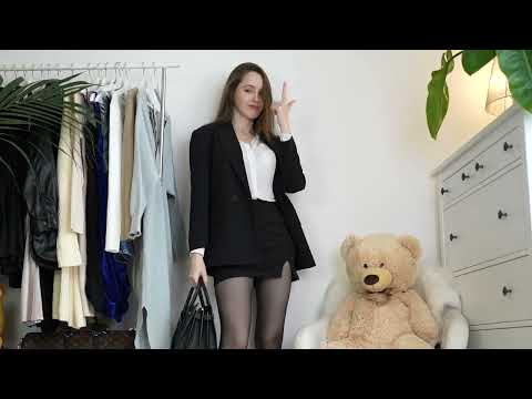 Realistic Work Outfit Ideas (ft. Wolford) what to wear to the office | TRY ON HAUL (ft.Flexispot)