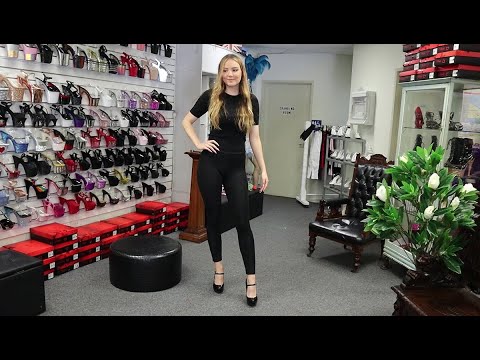 Review Try Out Pleaser Pink Label CHLOE-02 Black 5 Inch Maryjane High Heel Shoes Unbox by Bambi