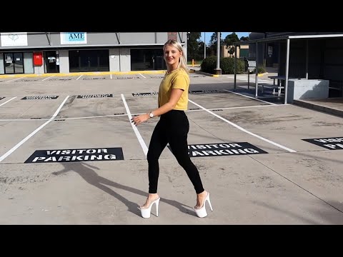 Review Walking Pleaser FLAMINGO-801 White Clear 8 Inch Mule Slide On High Heel Shoes Unbox By Catie