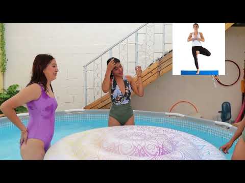 Rotina en la Piscina Pool Challenge yoga posicion