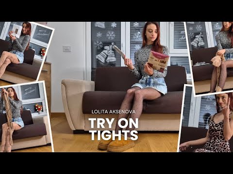 See-Through Tights and Black Pantyhose Try on Haul