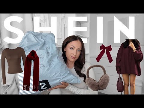 SHEIN TRY ON HAUL AUTUMN/WINTER 2025❄️ *new in* burgundy knitwear, scarves, earmuffs & more