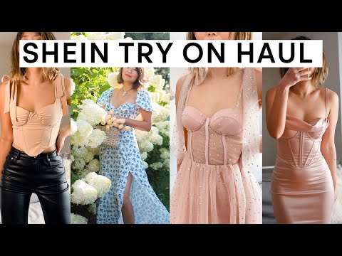 SHEIN TRY ON HAUL FOR SPRING 2022 // Corsets, Dresses, Cottagecore Dresses, House of CB Dupes