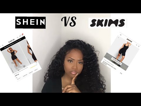 Shein VS Skims Dupes try on haul Baddie on a budget 🖤