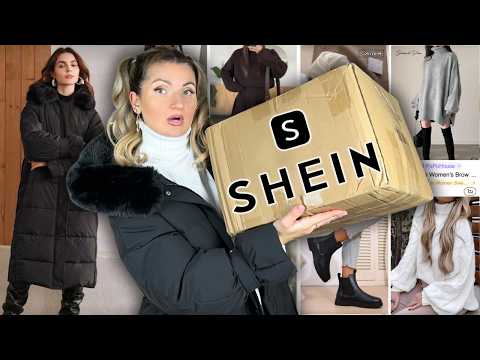 SHEIN Winter Clothing Try-On Haul *sweaters, coat, shoes and more* 🧊📦