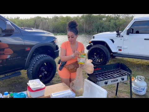 Shrimp and Scallops Fried Rice ( Yukon 2 Burner Stove )