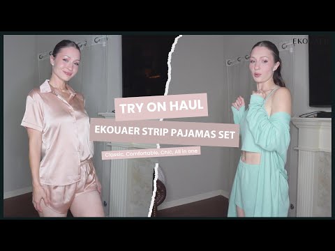 Soft and Chic Pajamas Try on Haul | Ekouaer ft. Julie Anna Fleming