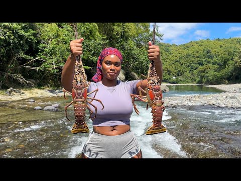SPICY GRILLED LOBSTER W/ CREAMY FETTUCCINE PASTA 🍝