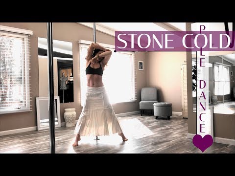 Stone Cold : Pole Dance Warmup In Skirt
