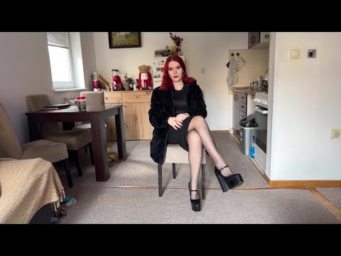 Styling My Fur Coat with Different Outfits, Tights and Heels ❄️  👠