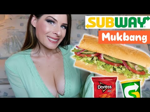 Subway Mukbang Cheat Meal ASMR Mukbang 😋🥪 Natalie Nightwolf Mukbangs