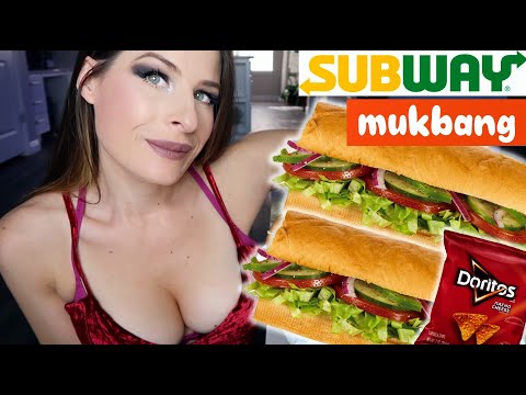 Subway Mukbang 🥖🍪🥤