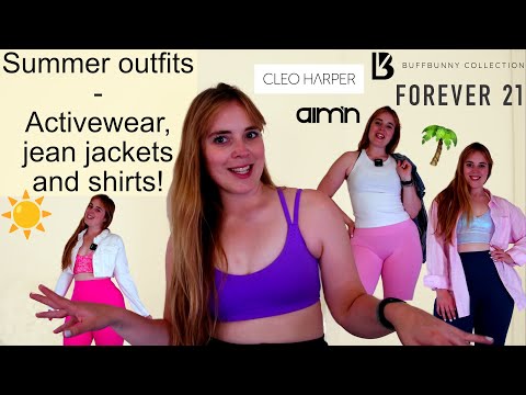 Summer Activewear Outfits | Jean Jacket & Shirt Edition | Trying On My Favourite Leisure Outfits