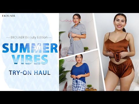 Summer Sleepwear Try on Haul | 6 Sexy Pajamas for Summer 2022 | Ekouaer ft. Valerie Lozada