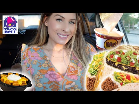 Taco Bell Mukbang with Moe's Queso Cheat Meal 😋