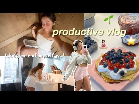 taking care of me – vlog 💌 gym/health, what ive been eating, glow up routine for summer!