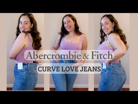 Testing Abercrombie and Fitch CURVE LOVE Jeans on a Petite Curvy Body | Try On and Review