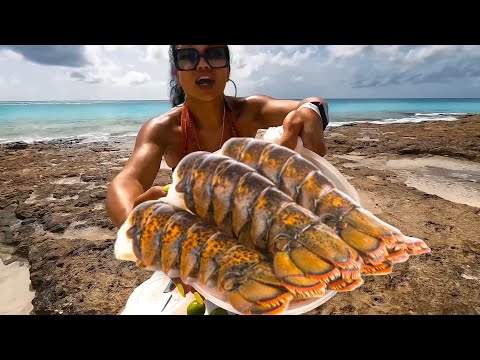 The Best Bahamian Style Lobster Salad 🥗🦞 (Bimini Bahamas 🇧🇸)