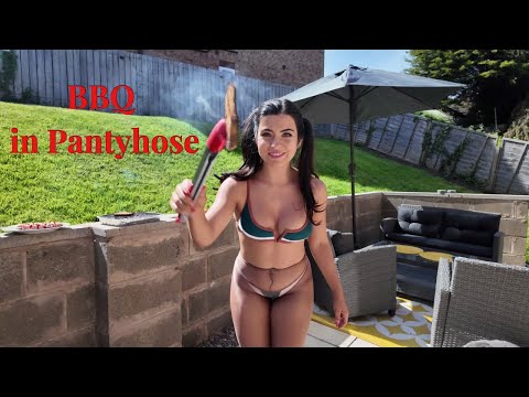 This ain't a TEXAS BBQ! Grilling skewers in pantyhose #vlog #bbqlovers