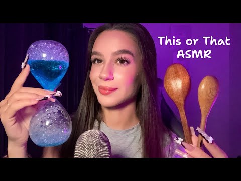 This or That ASMR (p.2) 🐬 Visual triggers, mouth sounds, honey spoon, ice massage etc.