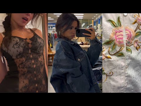 Thrift + Try on Vlog