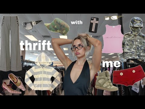 THRIFT WITH ME 🧸ྀི  + TRY ON (vintage 00s, chic, fall inspired, old money, + more)