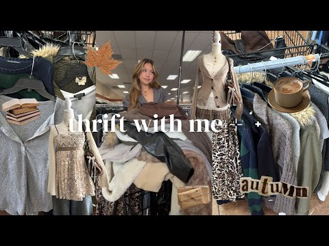 thrift with me!! pinterest inspired fall wardrobe ⊹₊ ⋆ ☕🍂🧸⊹₊ ⋆