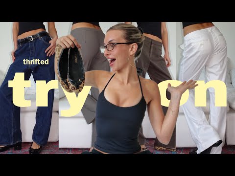 THRIFTED *TRY ON* (chic, 90s/2000s, clean girl, wardrobe staples & everyday outfits)