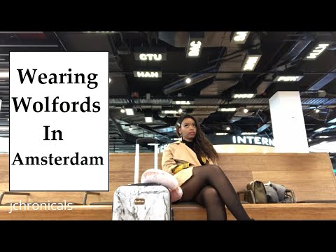 Tights Vlog | Packing For My Trip + Trying On Black Wolford Seamless Tights