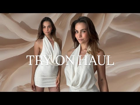 TRY ON: BACKLESS BEIGE DRESS 🤍 | Paulina Stepowska