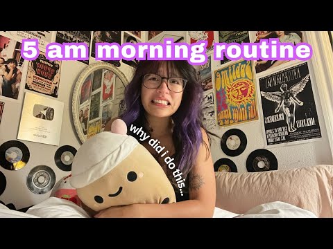 trying a 5 AM MORNING ROUTINE ☀️ forcing myself to be productive, work out, & be healthy