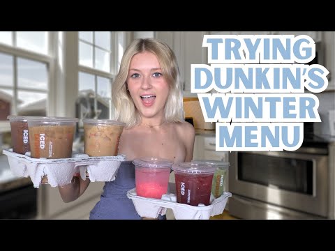 trying dunkin's winter menu !!!