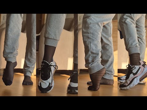 Trying Nylon Knee Highs with Sneakers β Sporty Style Test!