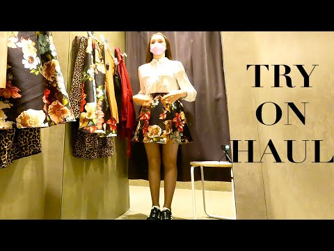Trying On Dresses, Faux Leather Skirt, Blouses with CDR Tights | TRY ON HAUL