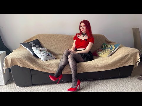 Trying Unique Black Tights – So Many Outfits and Heels 🖤 🔥