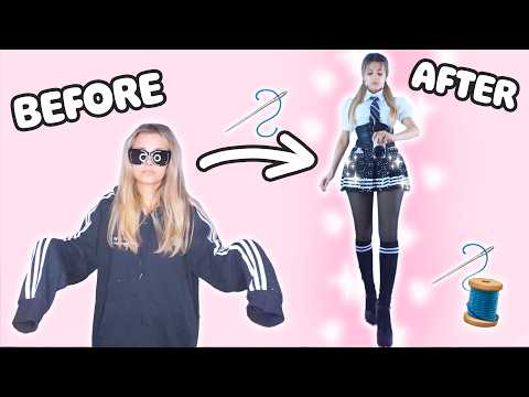 Upcycle old Adidas Jacket into Pleated Bling Mini Skirt