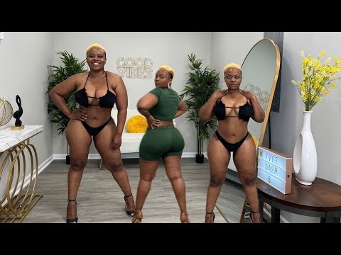 VACATION INSPO BIKINI SHORT TRY ON HAUL| LOOKBOOK | SHEIN |CURVY OUTFIT IDEAS | PLUS THICK