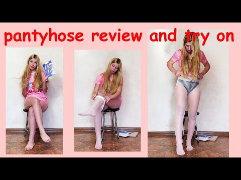 White Pantyhose Review and Try on – Xenia shows her favorited white tights!