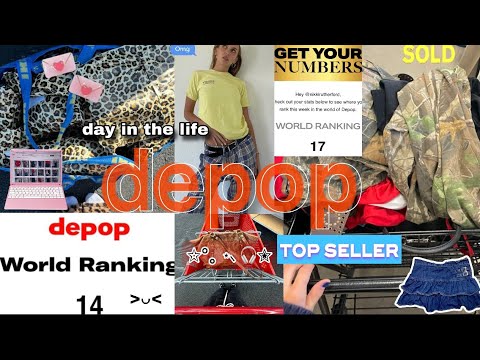 WORK WITH ME| DEPOP TOP SELLER ⋆𐙚₊˚⊹♡ (thrift haul, day in my life, shipping, sourcing)