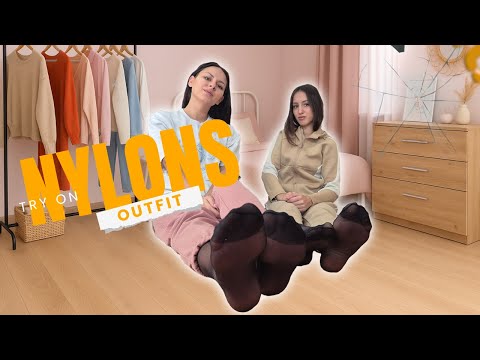 Workout With My Friend 💕 Sporty Outfits & Black Nylon Knee Socks