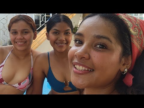 ya llegamos a la piscina