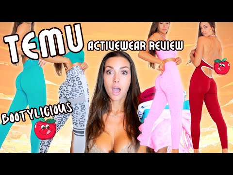 10$ BOOTYLICIOUS 🍑 Temu Activewear set! Review Try on #leggings