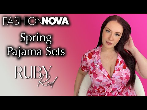 2025 Spring Pajama Sets Try On Haul | @fashionnovacurve ​⁠​⁠by ​⁠​⁠​⁠@FashionNova | Ruby Red