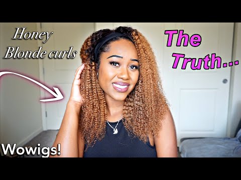 23 with no friends?! The truth… Chitchat Hair GRWM! Honey Blonde Curls | Ft Wowigs