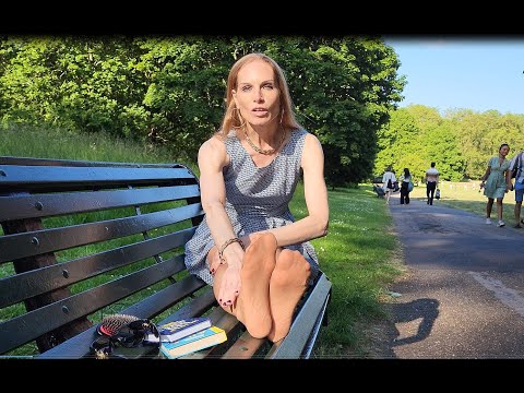 4K 2 min Trailer Emma Kroos Nylon American Tan Pantyhose Black White Dress Black Glossy Heels Review