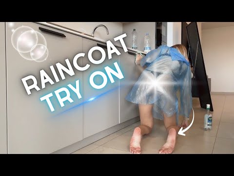 [4K USA] Transparent Raincoat Try On | Kitchen Cleaning | Get Ready with Aly