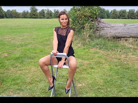 Anna Kravitz TRAILER 1 Black Lace Dress Nylon Sheer Nude Tights Pantyhose Black Stilettos Review