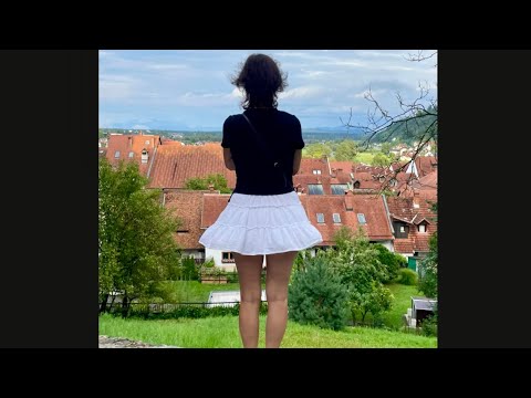 Beautiful Girl Walking in a Castle | Relaxing Walking Tour