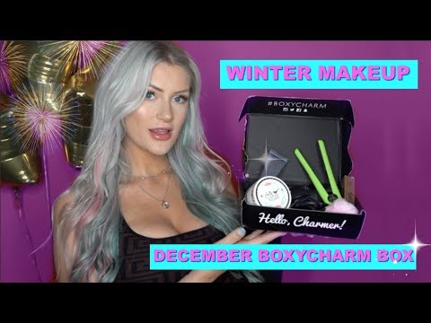 BOXYCHARM DECEMBER 2018! GLOWY WINTER MAKEUP LOOK /// WE REACHED 100K!!!!!!!