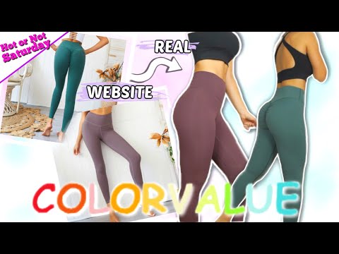 COLORVALUE most POPULAR LEGGINGS haul  🌈 22$ LULULEMON ALIGN exact dupe  |  Aliexpress